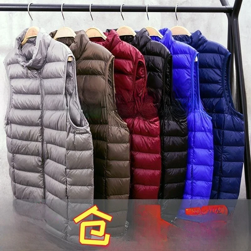 

Men's down Cotton Vest Lightweight Spor ort Coat Warm Thin Sle New Arrival Winter New Faionable Knot Design