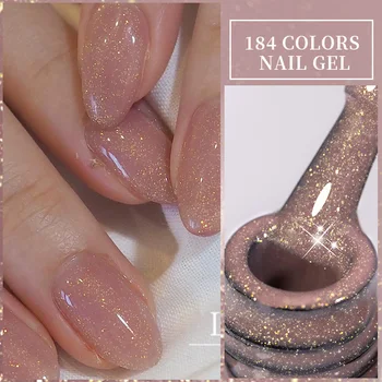LILYCUTE 7ml scintillant paillettes Gel vernis à ongles 184 couleurs d'automne à la mode longue durée pour manucure tremper Nail Art Gel vernis