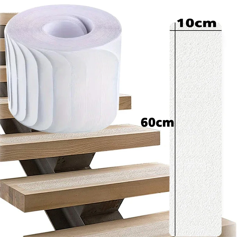 10x 60cm Transparent Non-Slip Tape Floor Bathtub Bathroom Carpet Stair Treads Slip Soft and Waterproof Tape Protect Pet Child