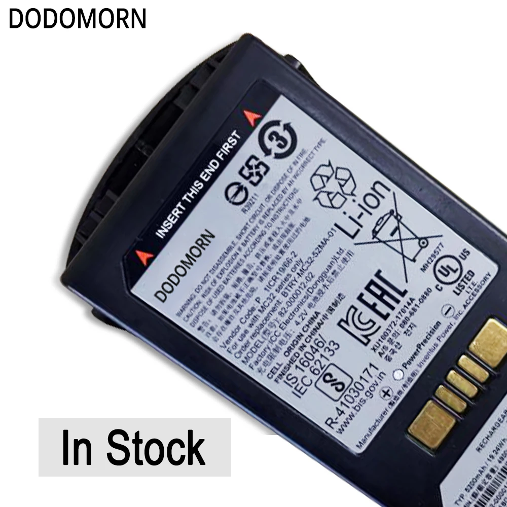 Dooddomorn-シンボル、交換用バッテリー、高品質、mc33、mc330、mc3200、mc32n0、82-000012-02、3.7v、19.24wh、5200mah