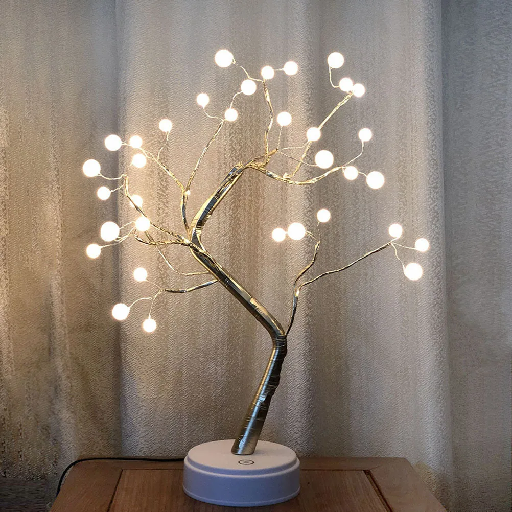 Small Night Light Led Neon Lamp Touch Switch Tree Shaped Decorative Light For Bedroom Home Party Festival Usb Or