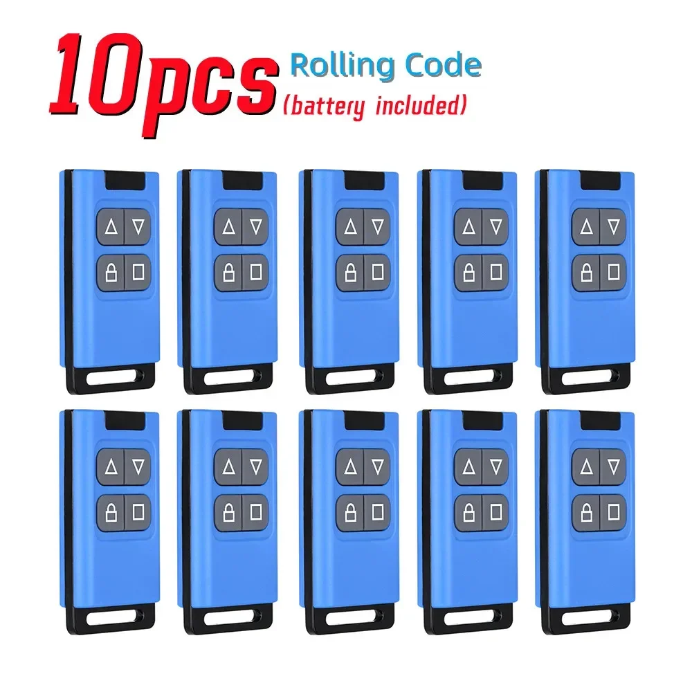 10pcs 433mhz Remote Control Rolling Code 4 Channe Garage Gate Door Opener Duplicator Copy Clone HCS301