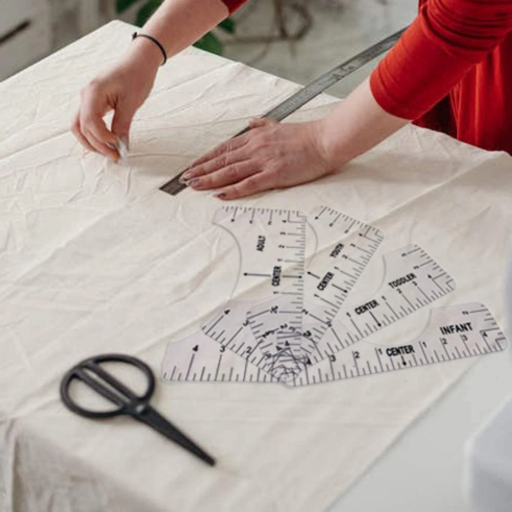 T-Shirt Ruler Guide Alignment Tool for Vinyl, Alignment Tool for Graphics T Shirt Centering Tool (Clear & Transparent)