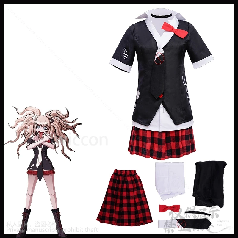 Enoshima Junko Cosplay Hot Anime Game New Dangaronpaaa Costume Uniform Jk Dress Lolita Girls Wigs Jirai Kei Sexy Cute Customized