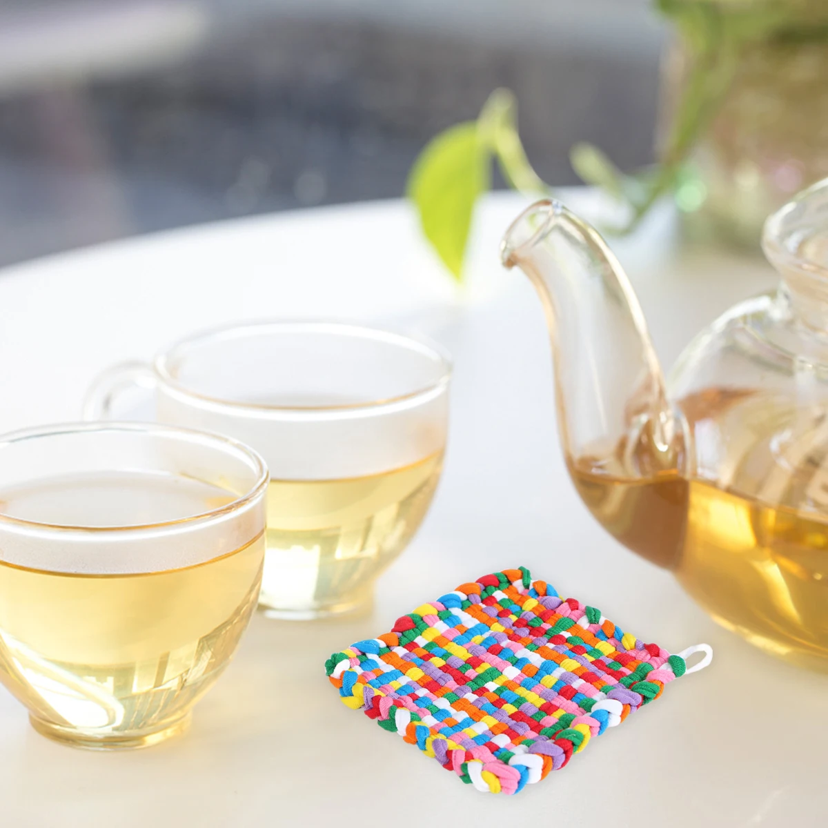 

98pcs Elastic Potholder Loops Loom Weaving Craft Bands 8 Colors 2 Hooks DIY Coaster Bowl Pad Tools Safe Durable Gifts