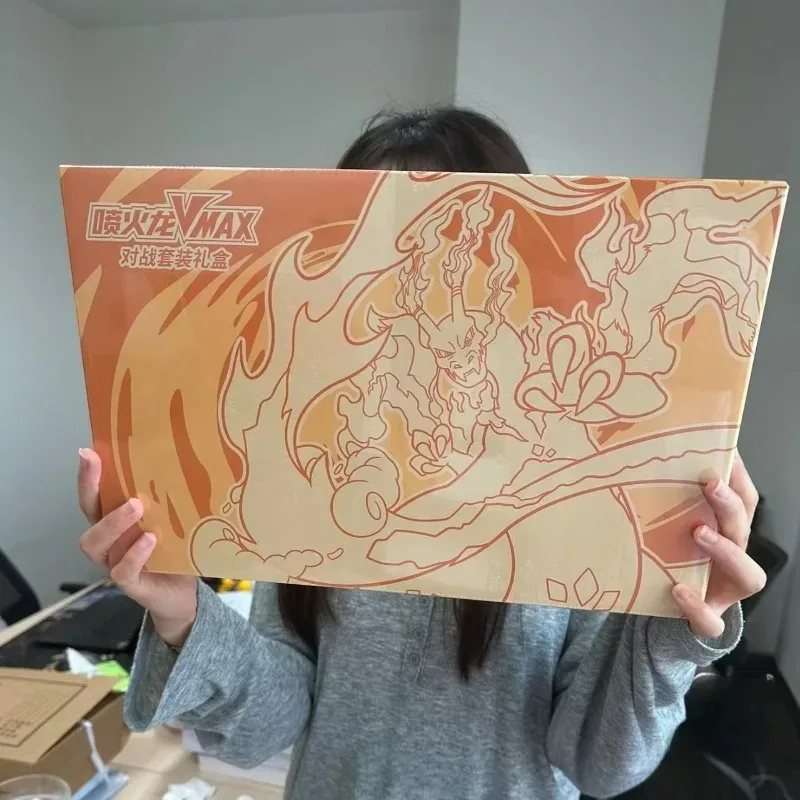 مجموعة ألعاب بوكيمون تشارجر VMAX الأصلية لعام 100%، صندوق هدايا PTCG، بطاقات صينية قابلة للجمع، هدايا لعبة