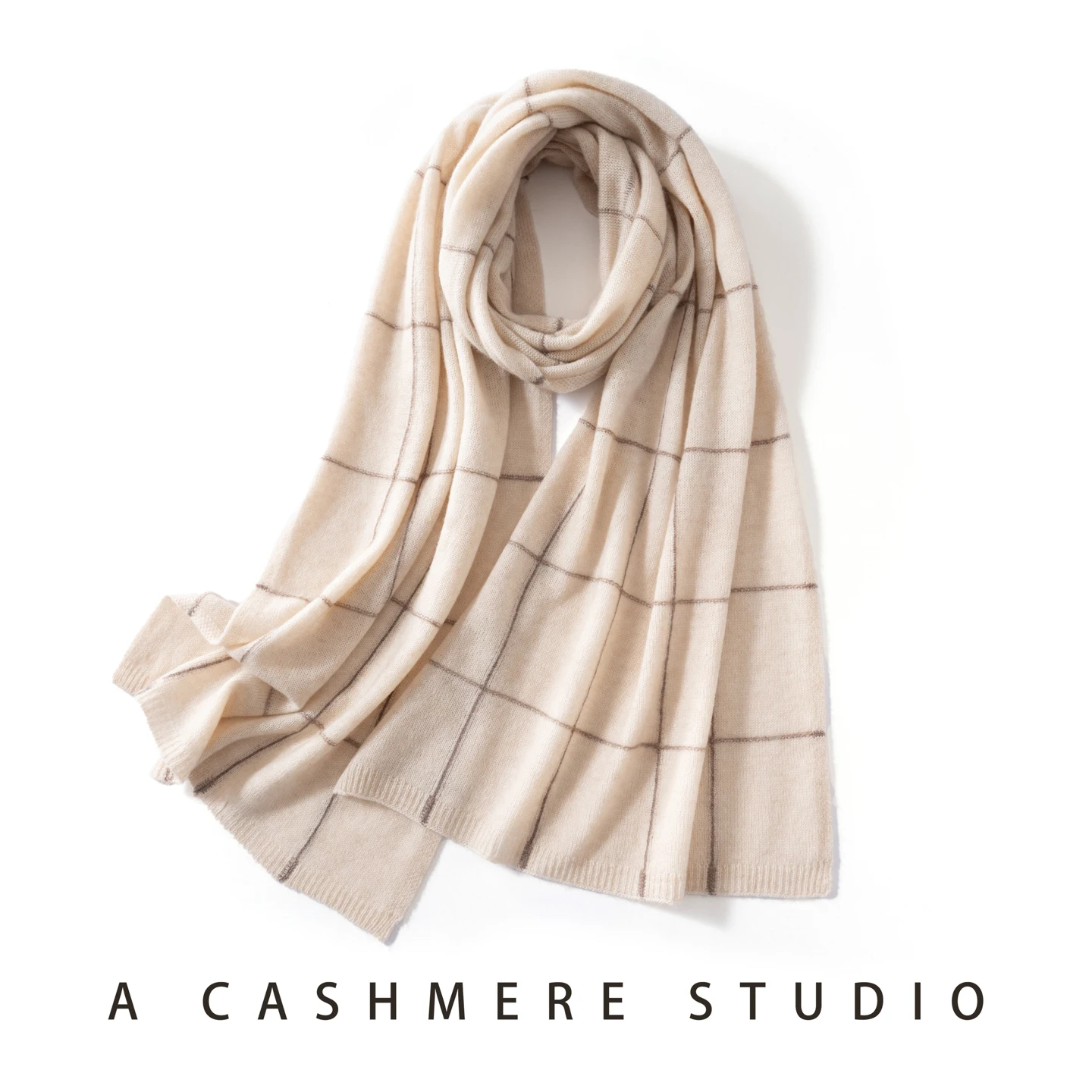 autumn-and-winter-new-100-cashmere-scarf-shawl-dual-purpose-thickened-warm-rectangular-grid-knitted-ibooks-fashion-versatile