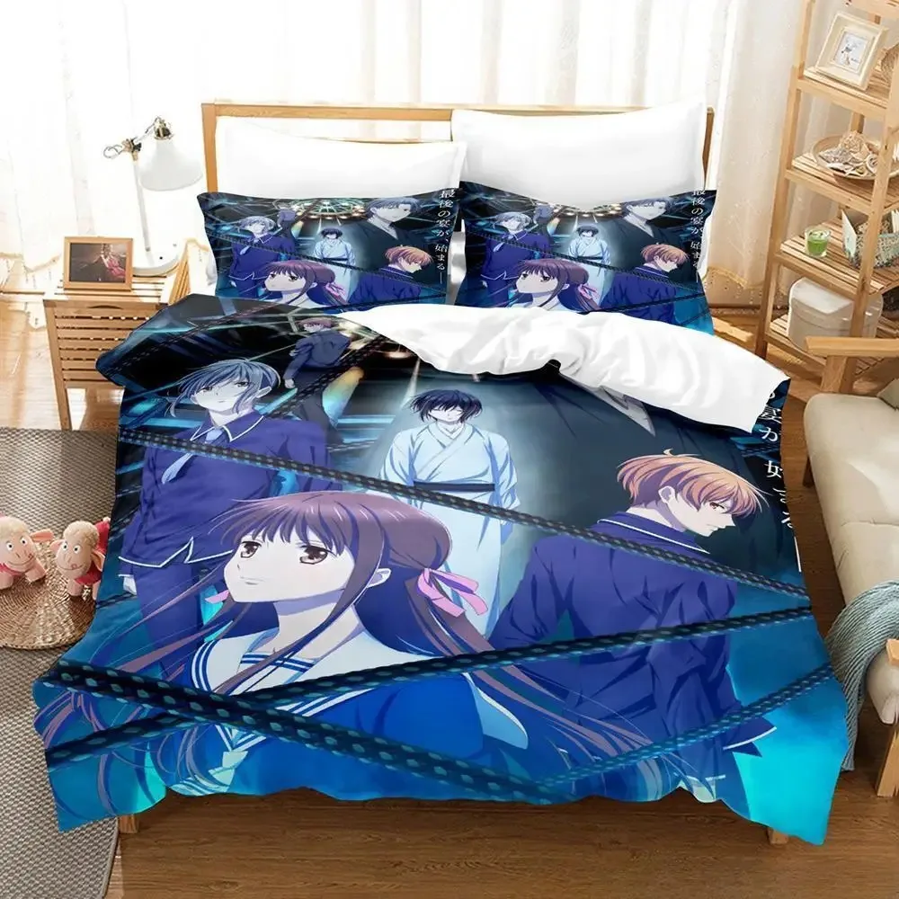 

New Fruits Basket Bedding Set Single Twin Full Queen King Size Bed Set Adult Kid Bedroom Duvet cover Sets 3D Anime Bed Sheet Set