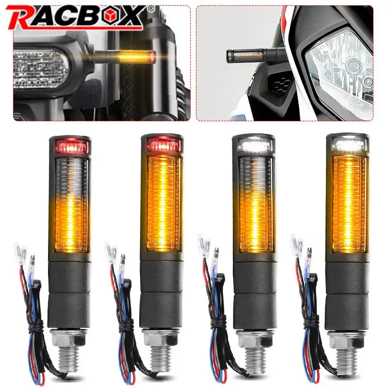 Universal M10 Motorcycle Front Rear led Turn Signal Lights Blinker Tail Stop Lamp DRL Flowing Water Indicators Signals Light 12V