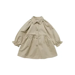 2023 new New Spring summer baby children kids girl  casual cotton trench Children's clothes