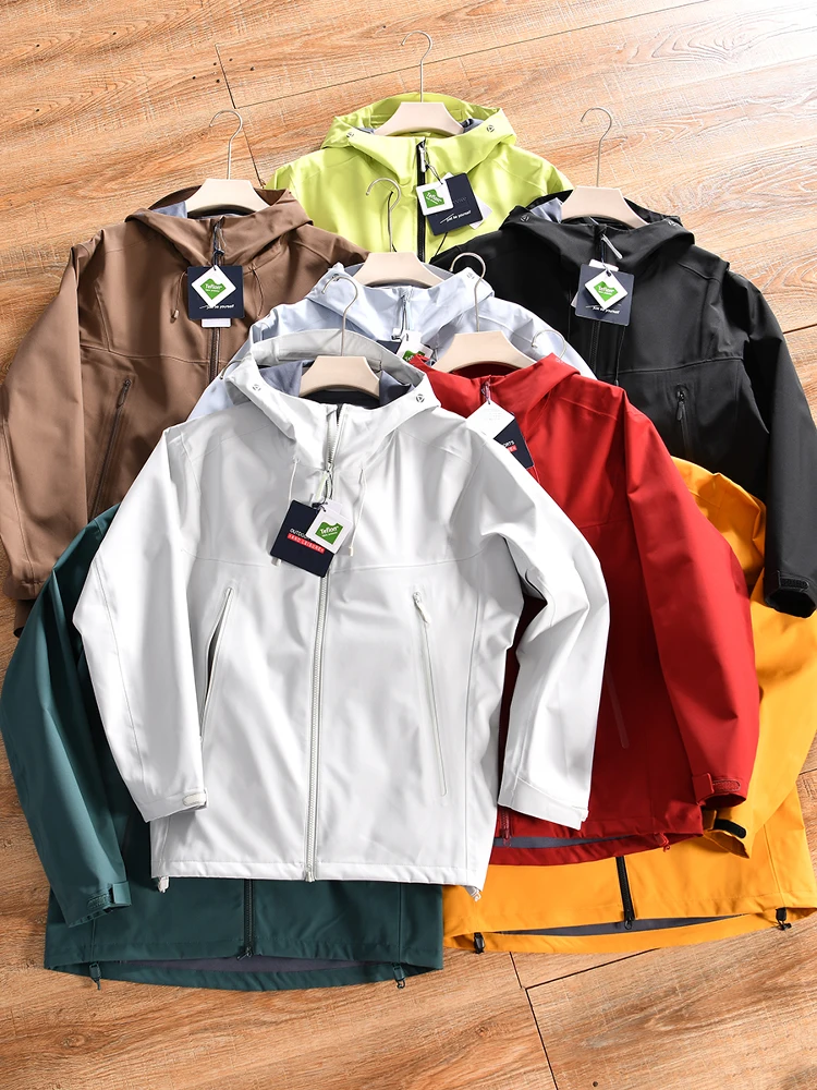 Outdoor Spring Couples Fleece Lined Waterproof Hard  Jacket with Special Fluorine Technology And Pressed Seams for Youth