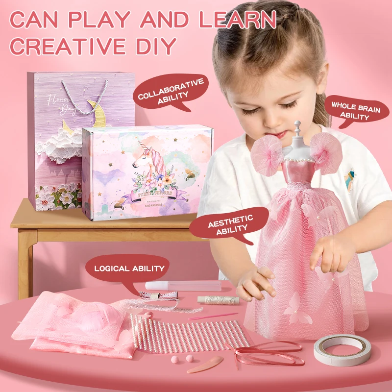 ชุดงานฝีมือออกแบบแฟชั่น DIY สำหรับเด็กผู้หญิง - บรรจุกล่องของขวัญขนาดใหญ่ เหมาะสำหรับเป็นของขวัญวันเกิดและของเล่นเด็ก