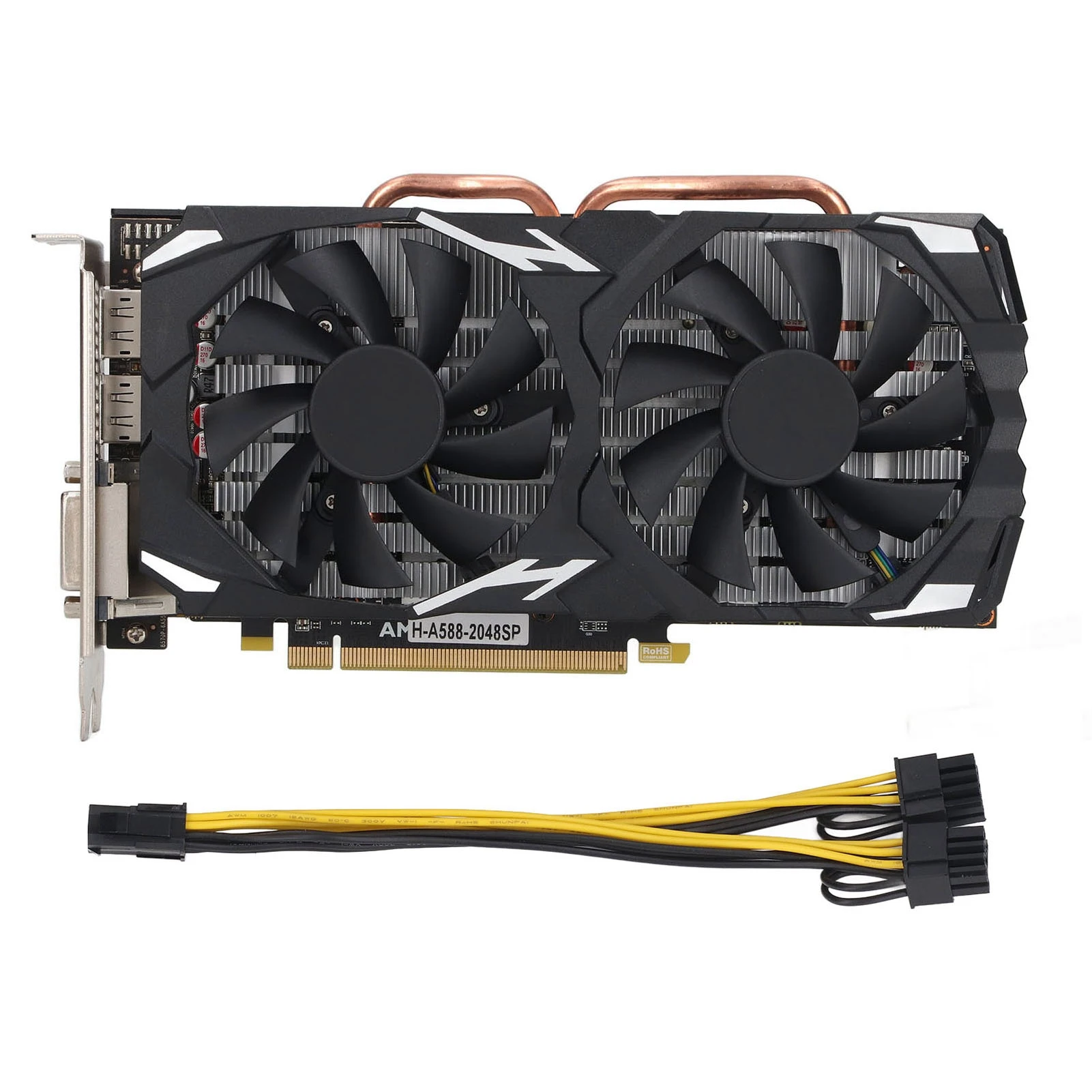 

Видеокарта RX580 Компьютерная видеокарта Интерфейс DVI DP GDDR5 256 бит Высокое разрешение и низкий уровень шума для Linux для Windows 10 11