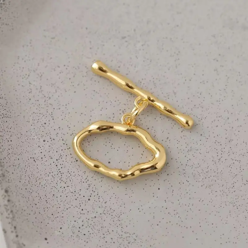 

1PCS 21.6x12.6mm 14K Gold Color Irregular Oval OT Buckle Necklace Bracelet Buckle End DIY Handmade Charm Accessories