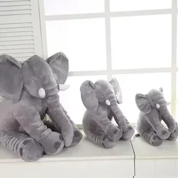 Cute Elephant Soft Plush Cushion Exquisite Elephant Stuffed Cushion Comfortable Sofa Throw Pillow Animal Doll Home Decoration