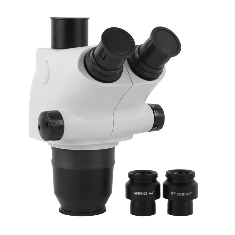 Lab Industrial Inspection Stereo Microscope Heaed 6.5X-65X Zoom Binocular/Simul-focus Trinocular Adjustable WF10/22mm Eyepiece