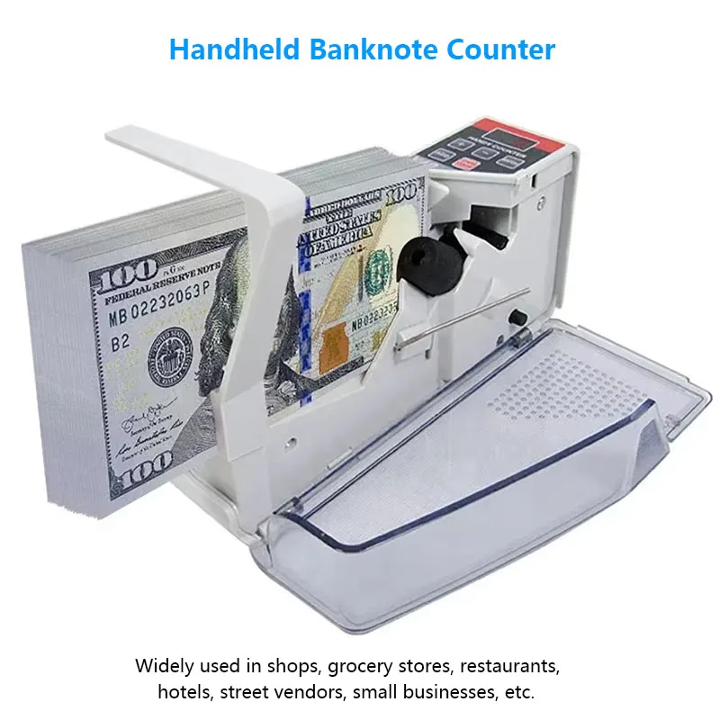 

Small Handy Money Counter Portable Handheld Cash Count Banknote Money Currency Counter Counting Machine for Note Bill Counters