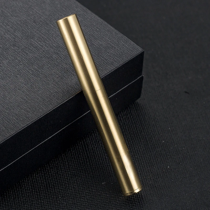 New Foldable Mini Kerosene Lighter Copper Nunchaku Funny Retro Grinding Wheel Flint Lighter Portable Creative Unusual Men\'s Gift