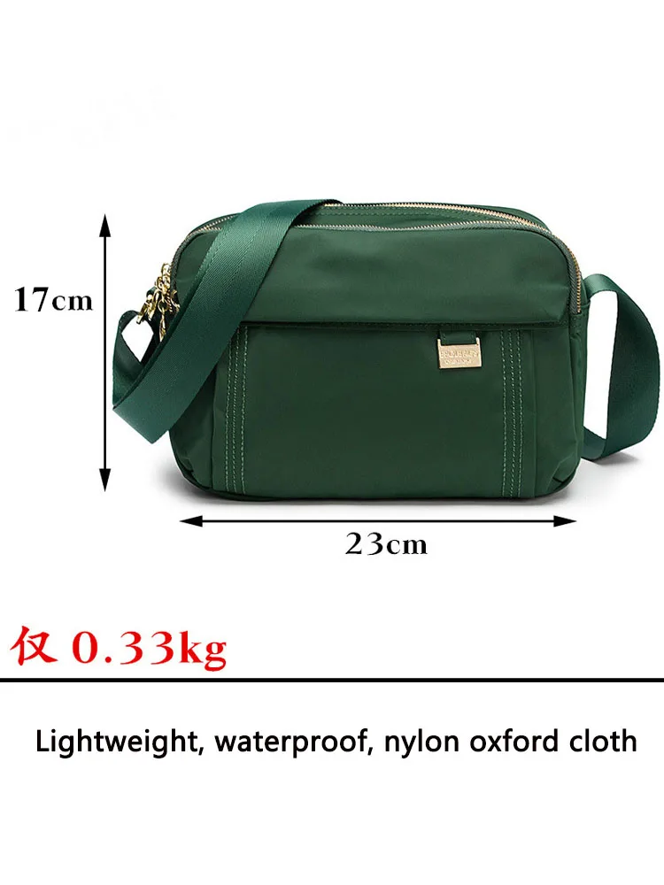 EPOL Shoulder Bags for Women 2024 New Fashion Small Multi-pocket Versatile Delicate Nylon Zipper Solid Messenger Bags 6013-04