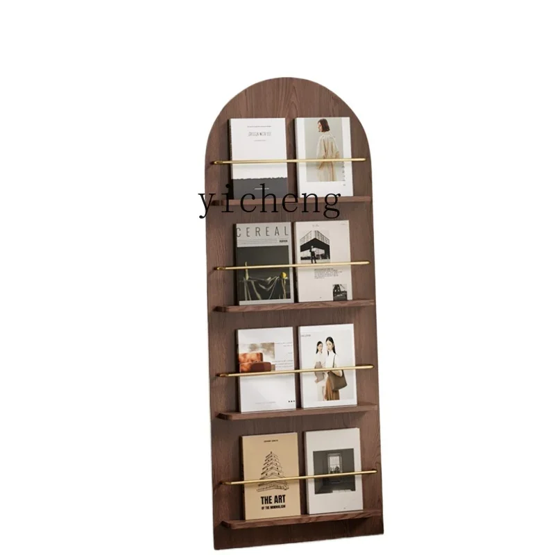 

ZK magazine rack Floor-to-ceiling medieval newspaper Magazine rack Arched book display rack