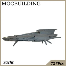 Yacht Spaceship Model Space Movie MOC Building Block Bricks Toys for Kids Birthday Gift