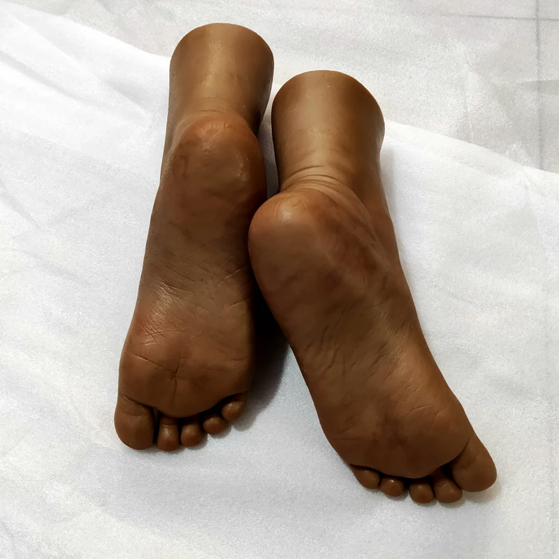 

Silicone Feet Model Female Mannequin Foot Fetish Simulation Lifelike Black Foot For Fake Nail Art Shoes Jewelry Display ZUOHAO