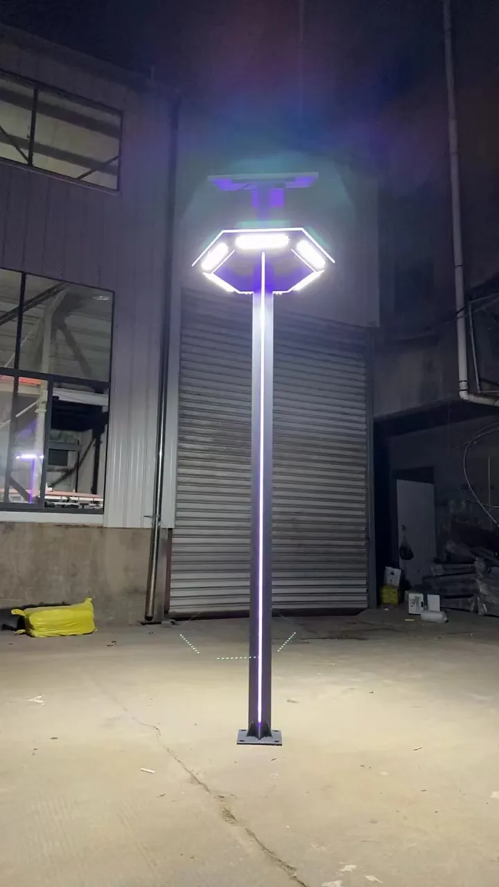 Lampu Tonggak Taman LED Bertenaga Surya Lampu Jalan Tenaga Surya Monokristalin dengan Catu Daya AC