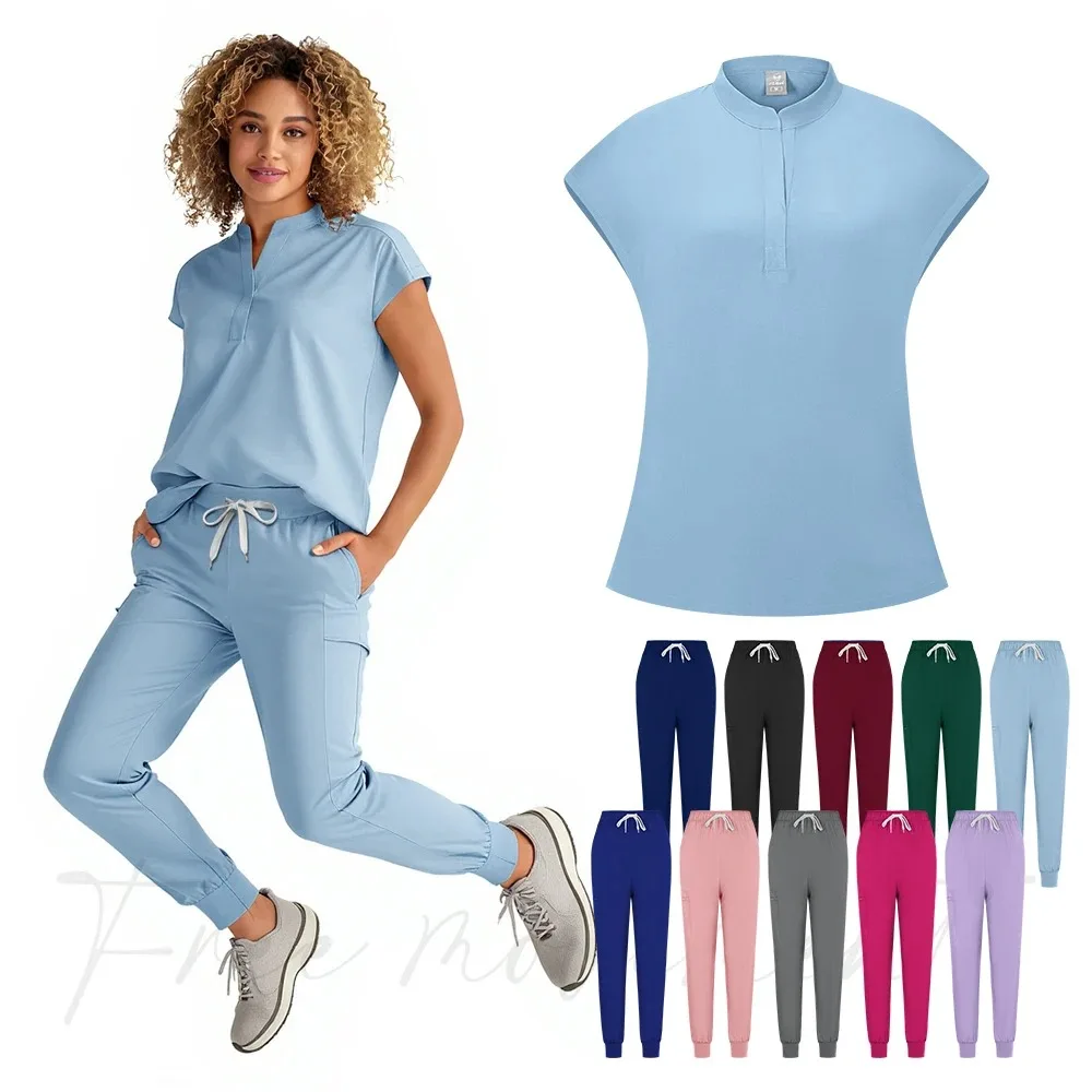 

Многоцветная унисекс с короткими рукавами, аптечная униформа медсестры, больничная рабочая одежда для врачей, униформа для стоматологической хирургии полости рта, наборы медицинских скрабов