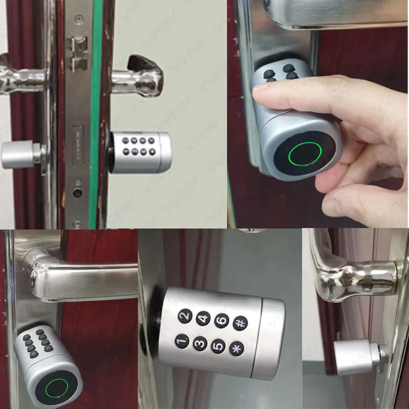 TTLOCK APP Adjustable length automatic telescopic intelligent smart cylinder lock Electronic Digital Biometric Fingerprint smart