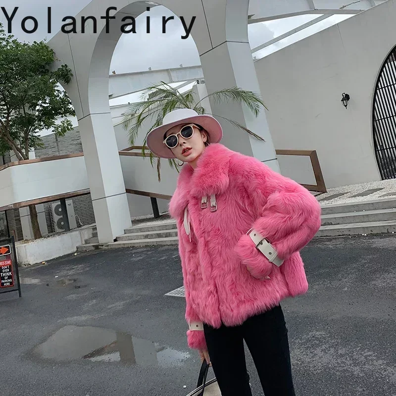 

Natural Fur Coat Female Winter Real Fur Jacket Women Clothes 2024 Korean Double Faced Tops Vintage Real Fur Jackets Hiver 18095