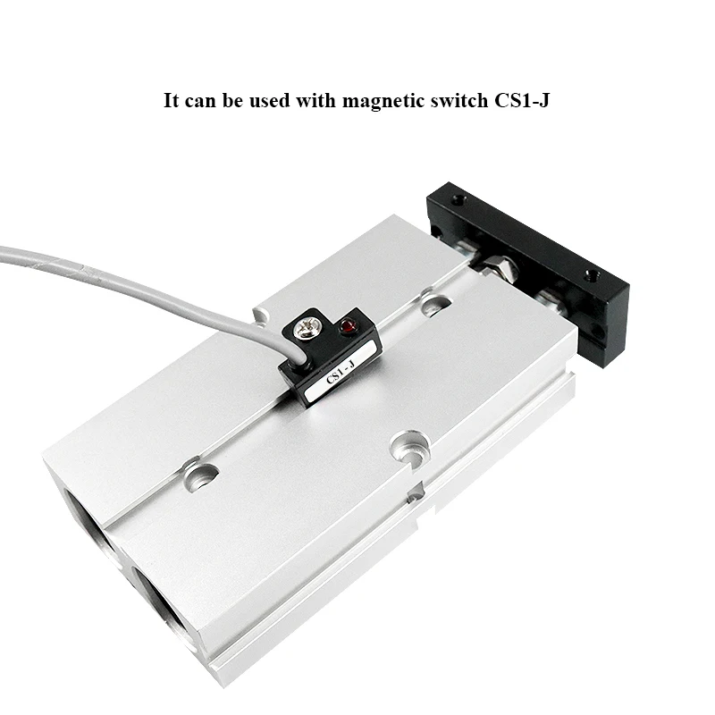 Double Twin-Rod Pneumatic Cylinder TN 10 16 20 25 32mm Aluminum Alloy Stroke 30 40 50 60 80 100 150 200mm Air Cylinder