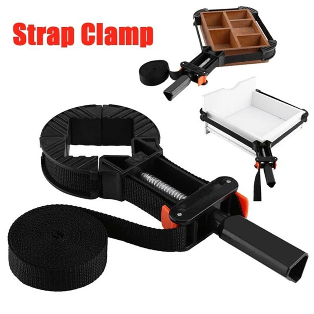 

90 Degree Angle Clamps Multi-functional Adjustable Corner Clamp Band Strap 4 Jaws Picture Frames Holder Woodworking Tools