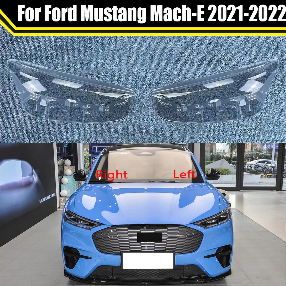 

Auto Head Lamp Light Case For Ford Mustang Mach-E 2021 2022 Car Front Headlight Cover Lampshade Lampcover Caps Headlamp Shell