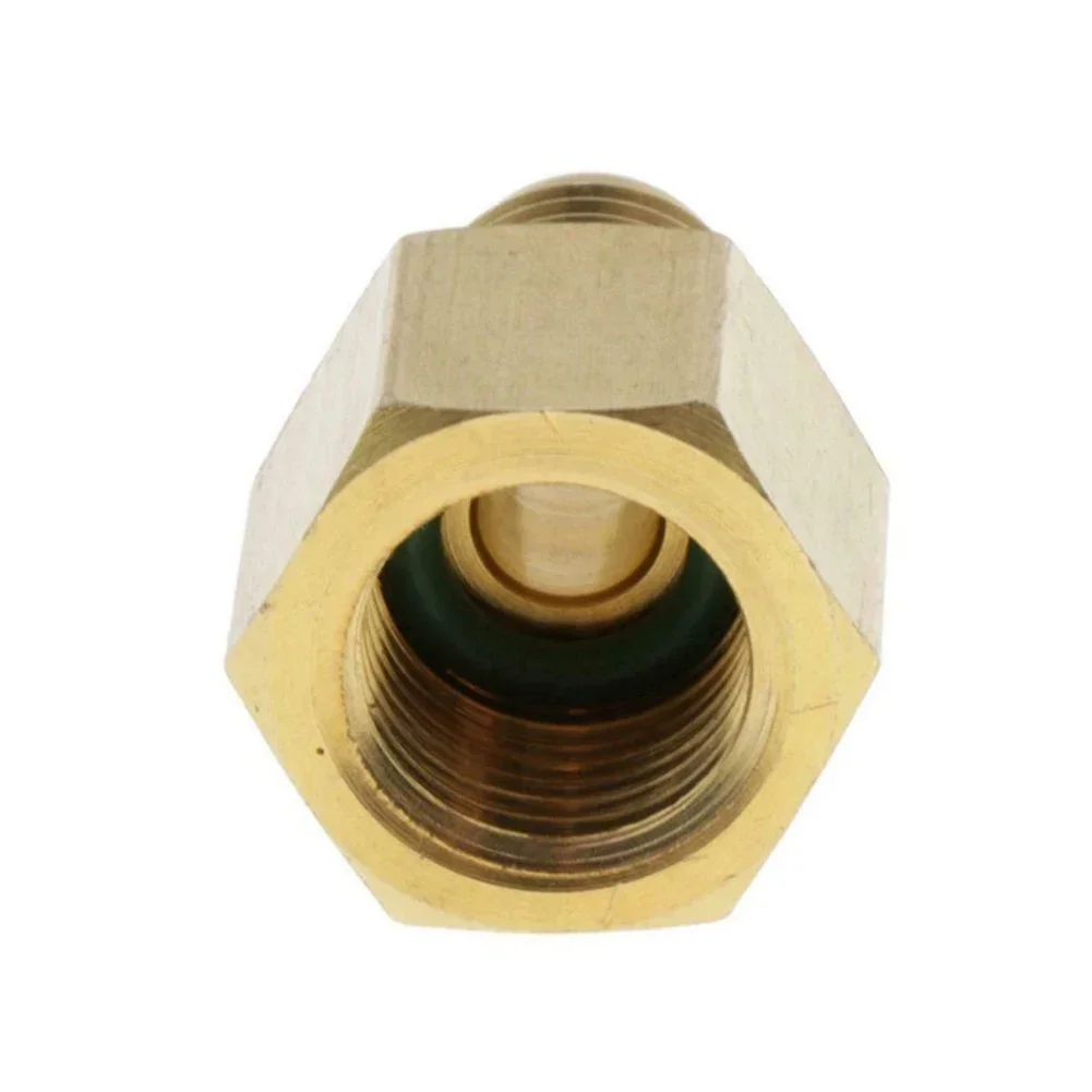 1pc Adapter 1/4 "SAE AG X G 1/4" IG For Nitrogen Pressure Reducer On Air Conditioning Hose Brass Corrosion Resistance