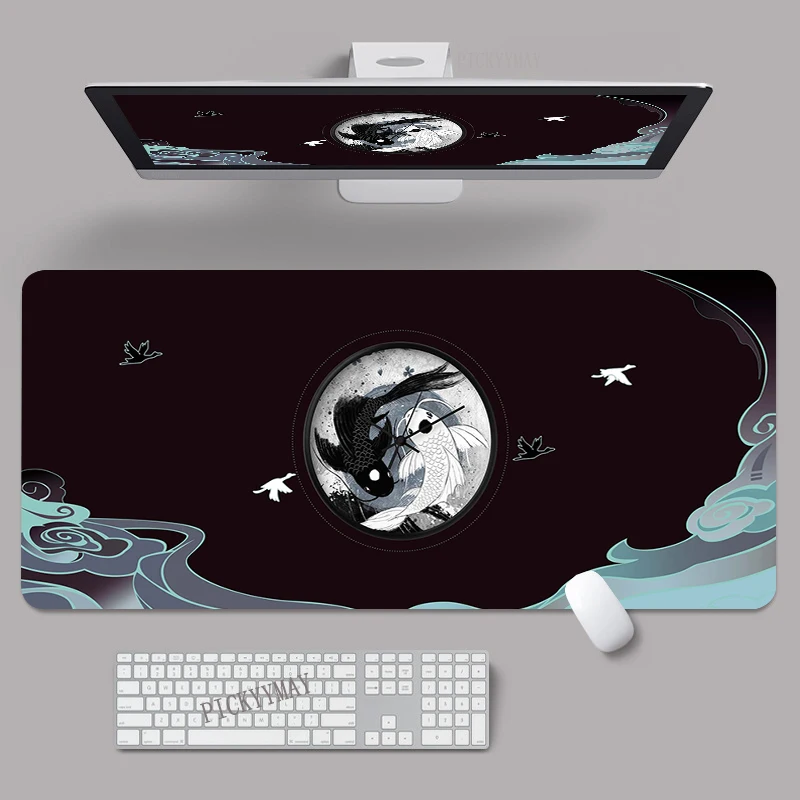 

Mouse Pads Fish Taichi Gaming Mousepads 400x900 Large Mousepad Gamer Rubber Mat Company Desk Pad Design For Gift