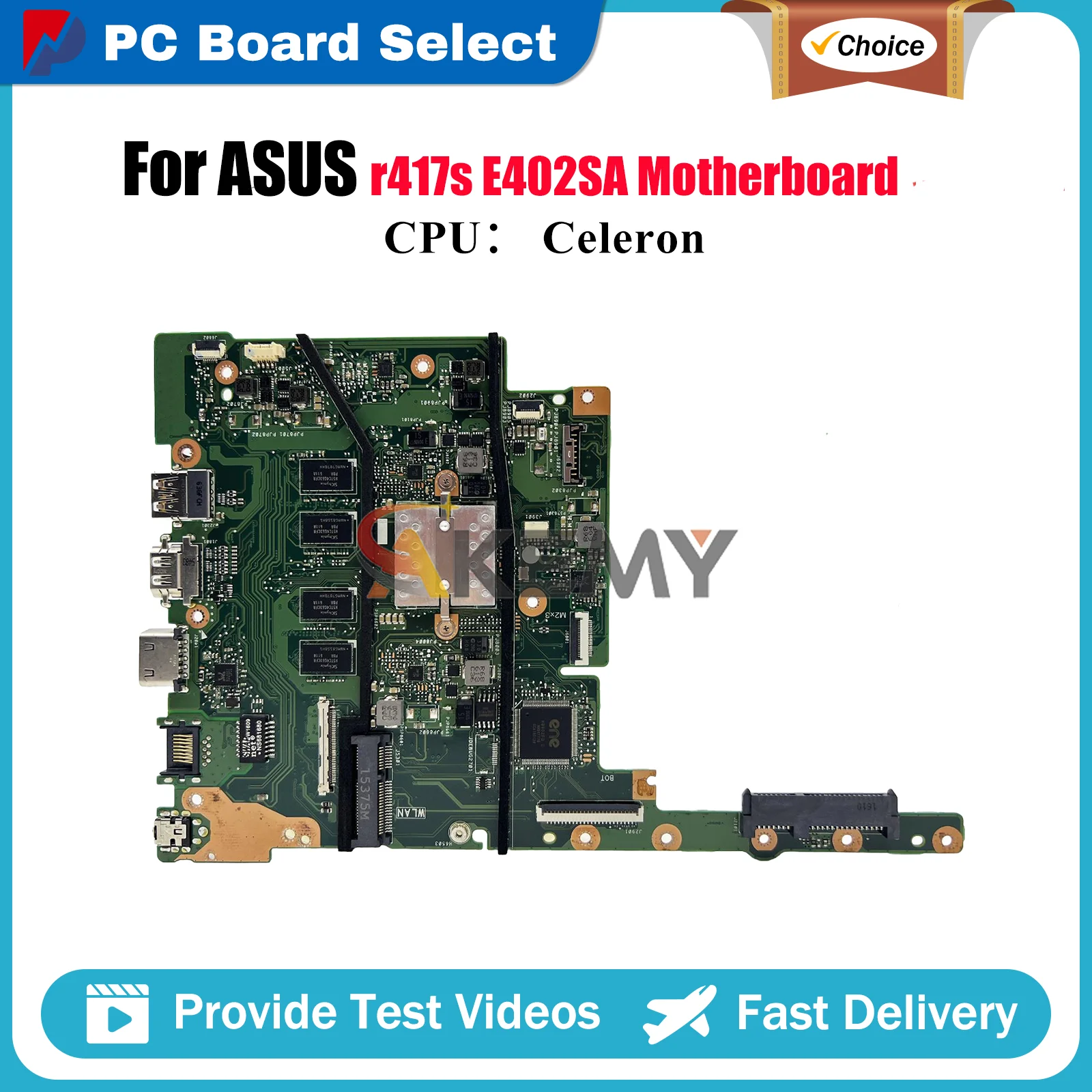 

E402SA Laptop Motherboard For ASUS EeeBook E402S r417s E402SA Notebook Mainboard With Celeron CPU 100% tests OK fast shipping