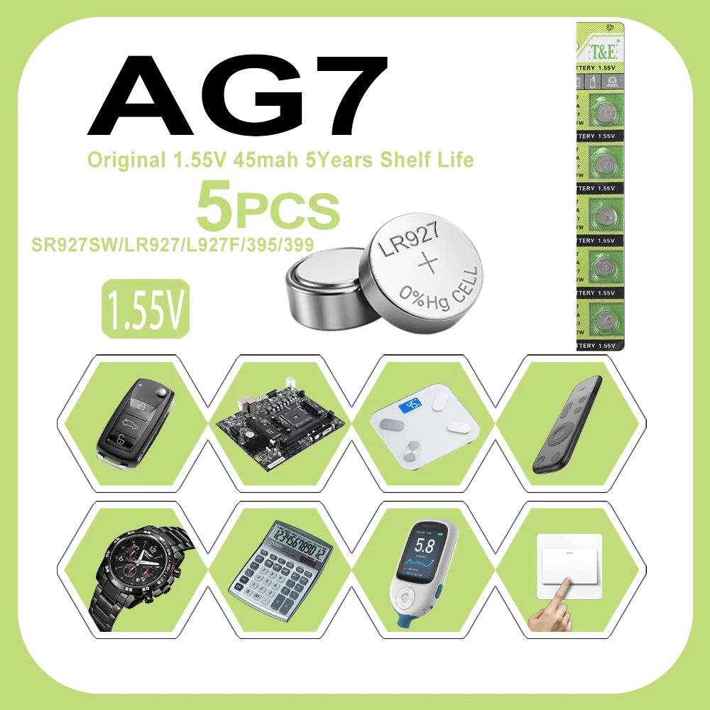 5PCS 1.55V AG7/AG8/… - image