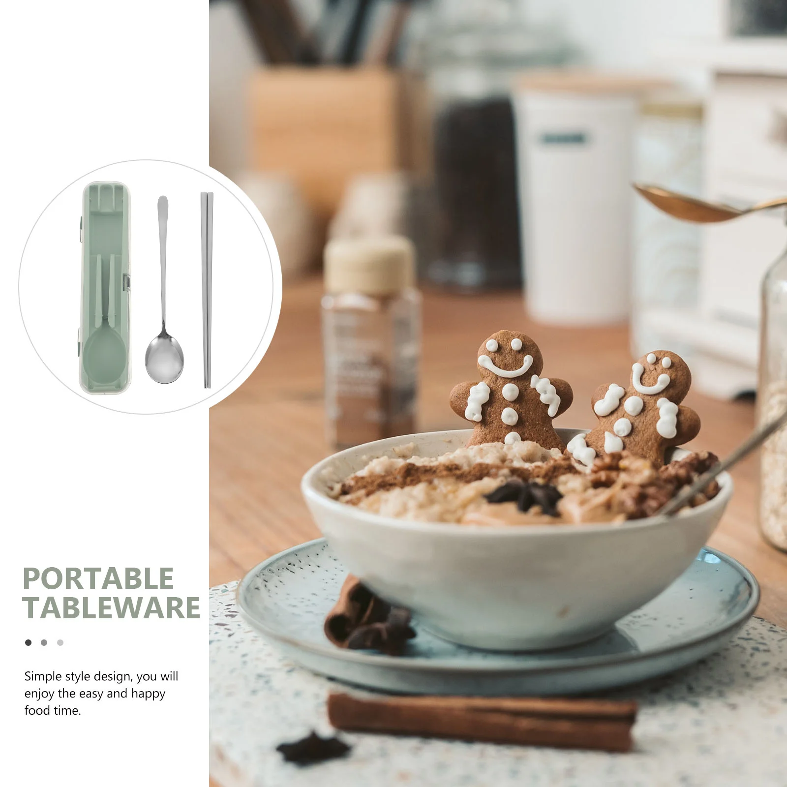

Stainless Steel Cutlery for Collapsible Fork Chopsticks Portable Tableware Outdoors and Supplies