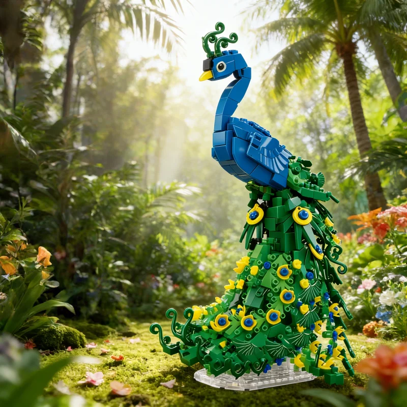

Peacock Building Blocks | High-Difficulty Assembly Model | Adult Collection-Grade Decoration