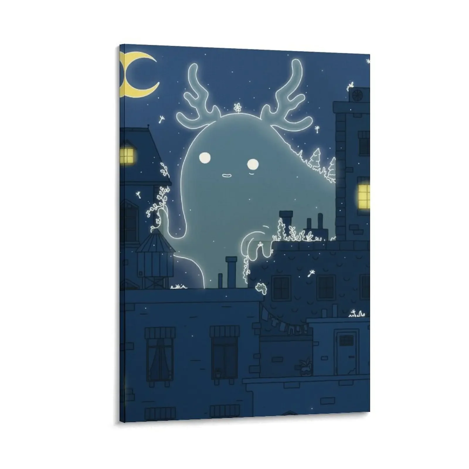 

Forest spirit at night ghost design Canvas Painting posters Decoration wall