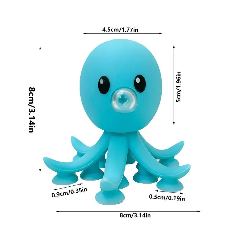 Soft Squeeze Toy Octopus Blowing Bubble Squeeze Toy Relief Toy Accessory Silicone Mini Squeeze Toy For Adult Women Men