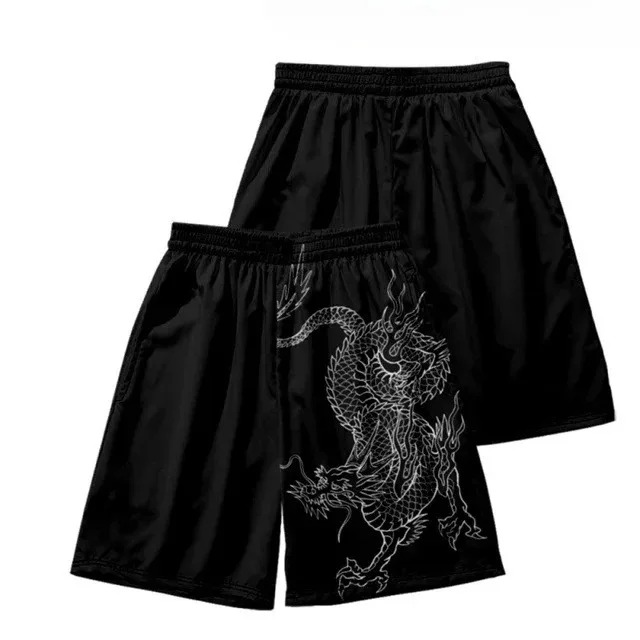 2026 Hot Selling Summer New Men's Summer Shorts Loose Shorts 3D Printed Casual Chinese Dragon Pattern Harajuku Shorts