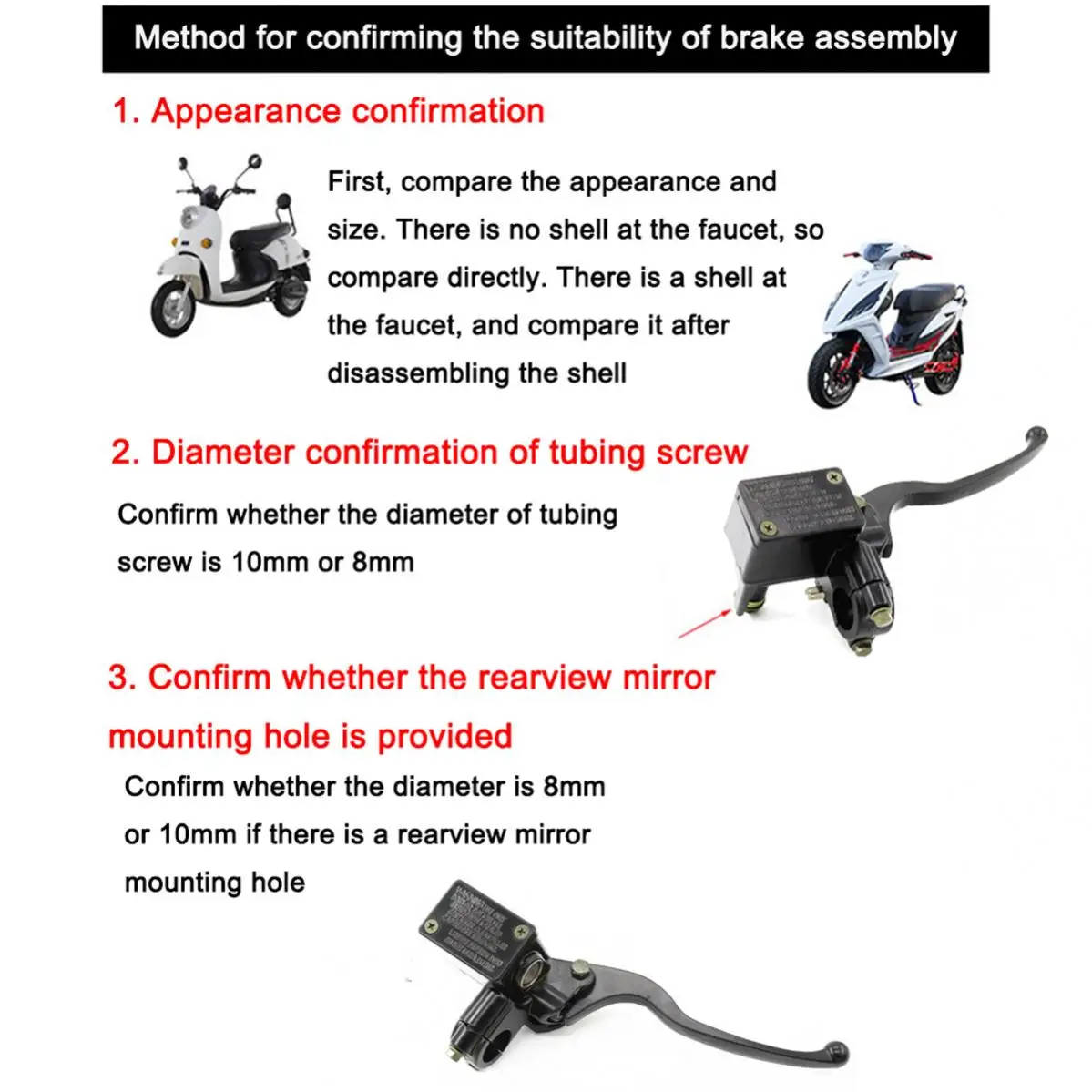 Freios hidráulicos universal motocicleta bomba de freio buggy scooter cilindro lidar com acessórios alavanca da embreagem esquerda direita