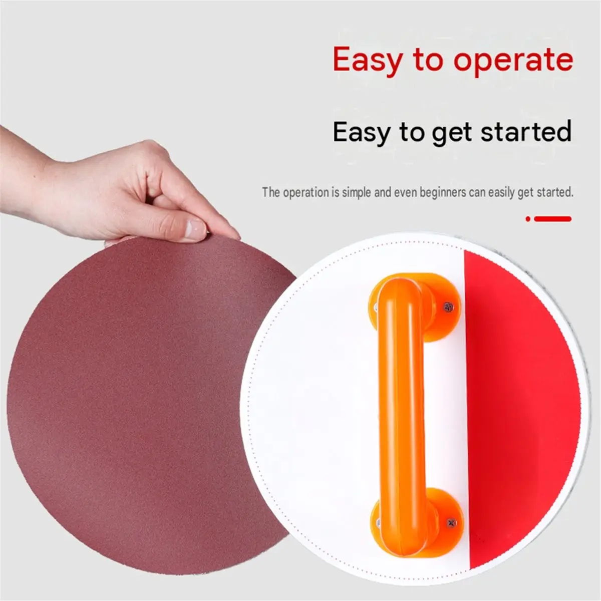 9-Inch 220mm Backing Pad for Sander - Hook & Loop Disc Holder for Wall Polishing, Grinding, and Finishing