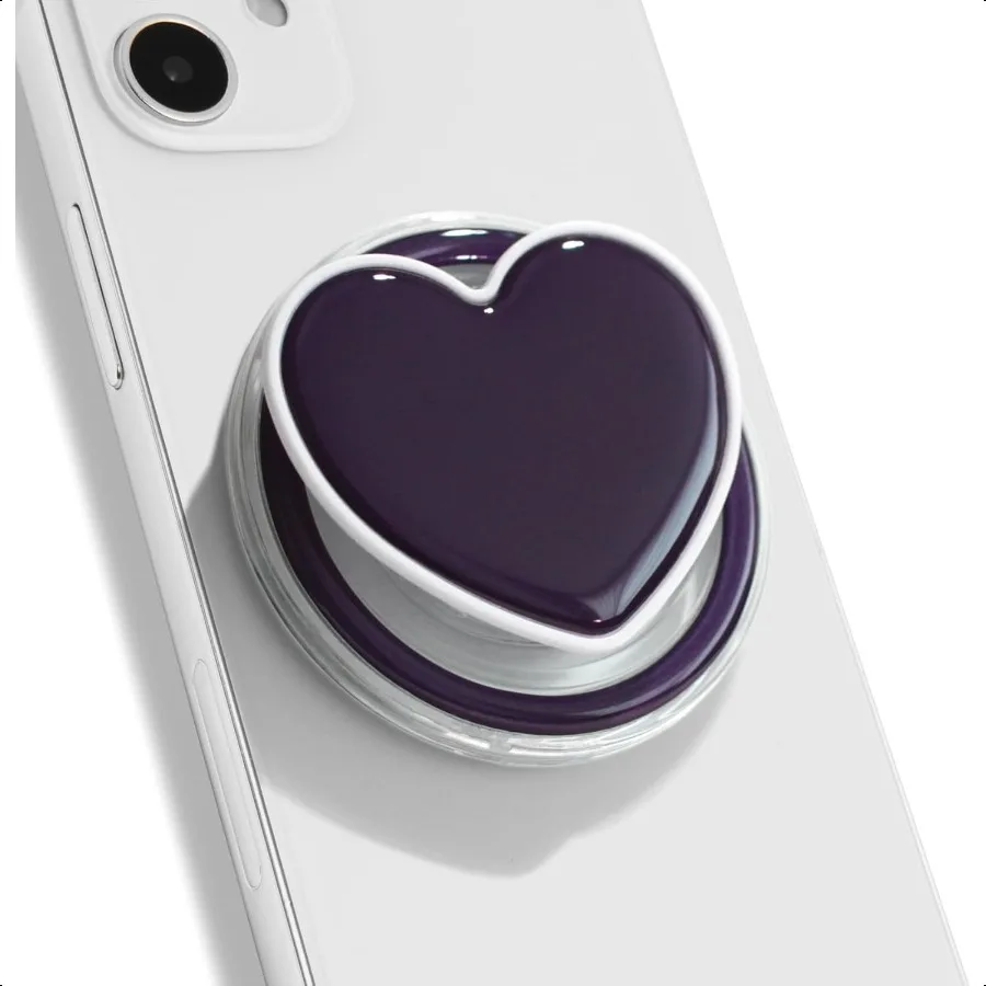 

OnTheGrip Cute Solid aron Color Heart Shape Collapsible Mobile Phone Grip Stand Holder for Smartphone Tablet Cell Phone Accory