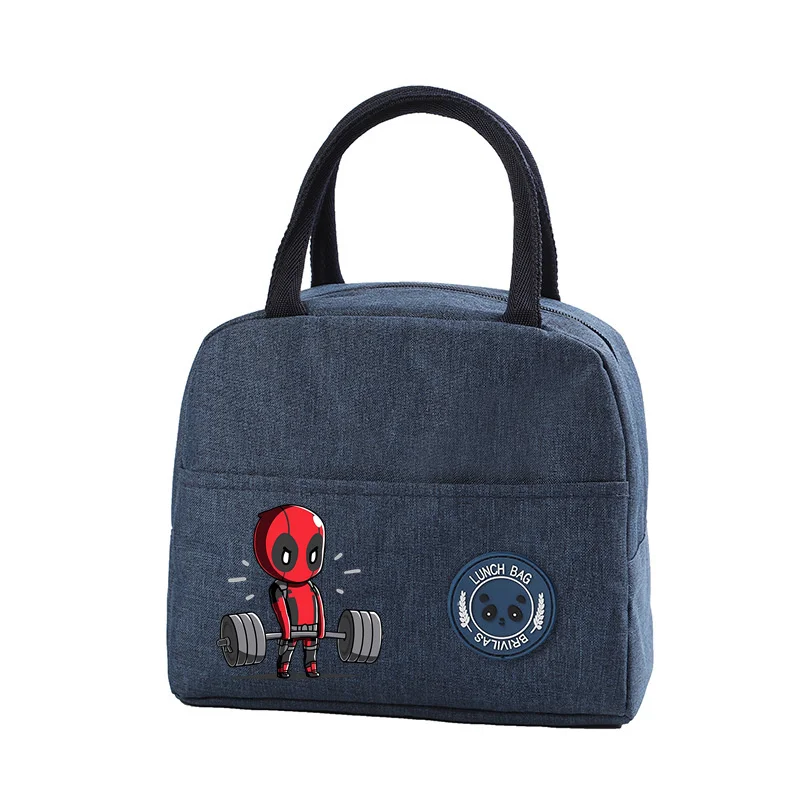 2024 New Dead-pool Superhero Lunch Bag Portable Fresh Cooler Bags Insulated Picnic Bag for Women Men Lunch Box Tote Food Bags