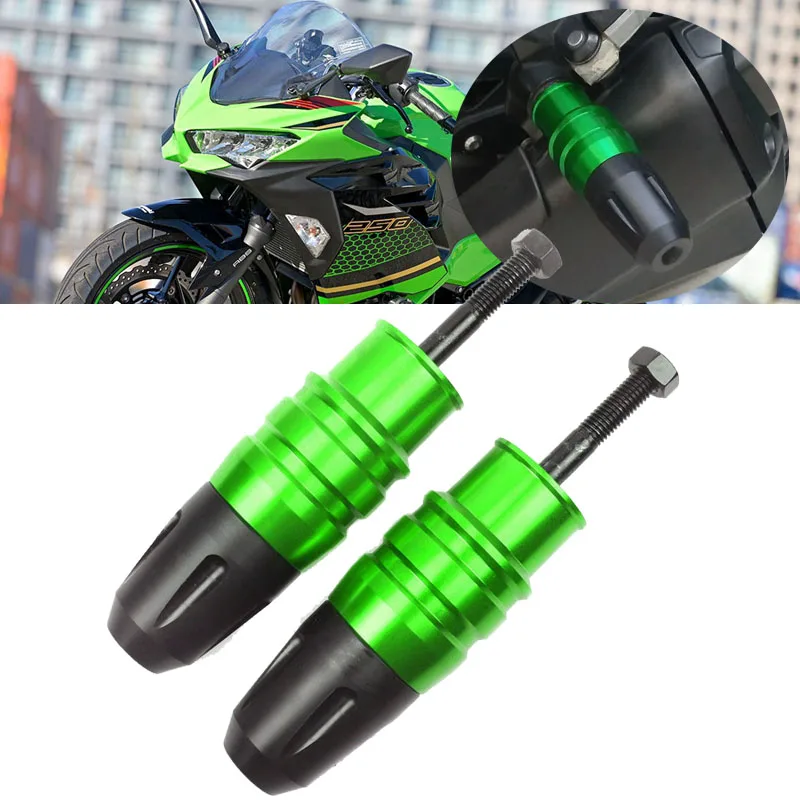 

Motorcycle CNC Crash Pads Exhaust Slider Crash Protector Fit For NINJA250 NINJA300 NIANJA650 NIANJA 250 300 650
