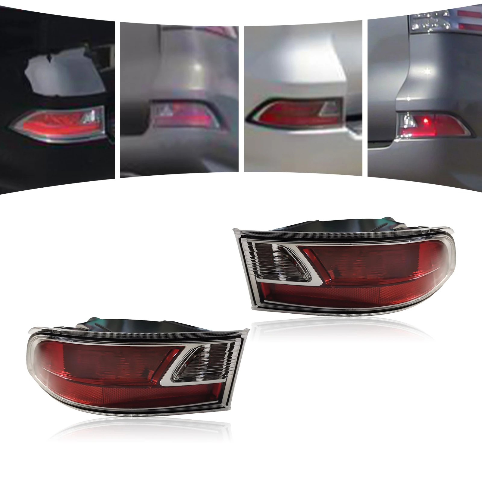 Left or Right Rear Tail Black Brake Light Lamps Pair Kit Fit For 2014-2020 2021 Lexus GX460 Car Lights Parts Assembly