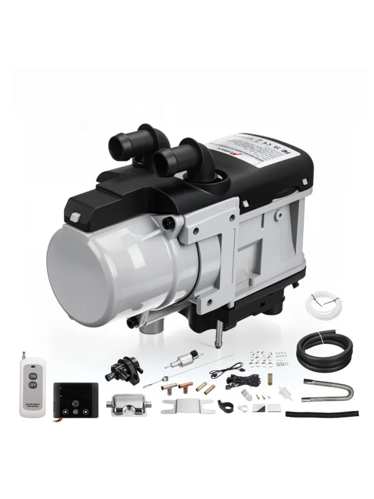 Hcalory WH-A 5KW Wasserheizung Standheizung 12V Benzin-Diesel-Dual-Fuel-Heizung mit Fernbedienung und LCD-Monitor für LKW und Busse