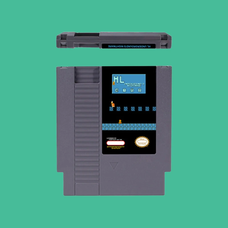 HL Underground's Nightmare di HappyLee (Hack) - Cartuccia di gioco da 72 pin per console per videogiochi NES a 8 bit